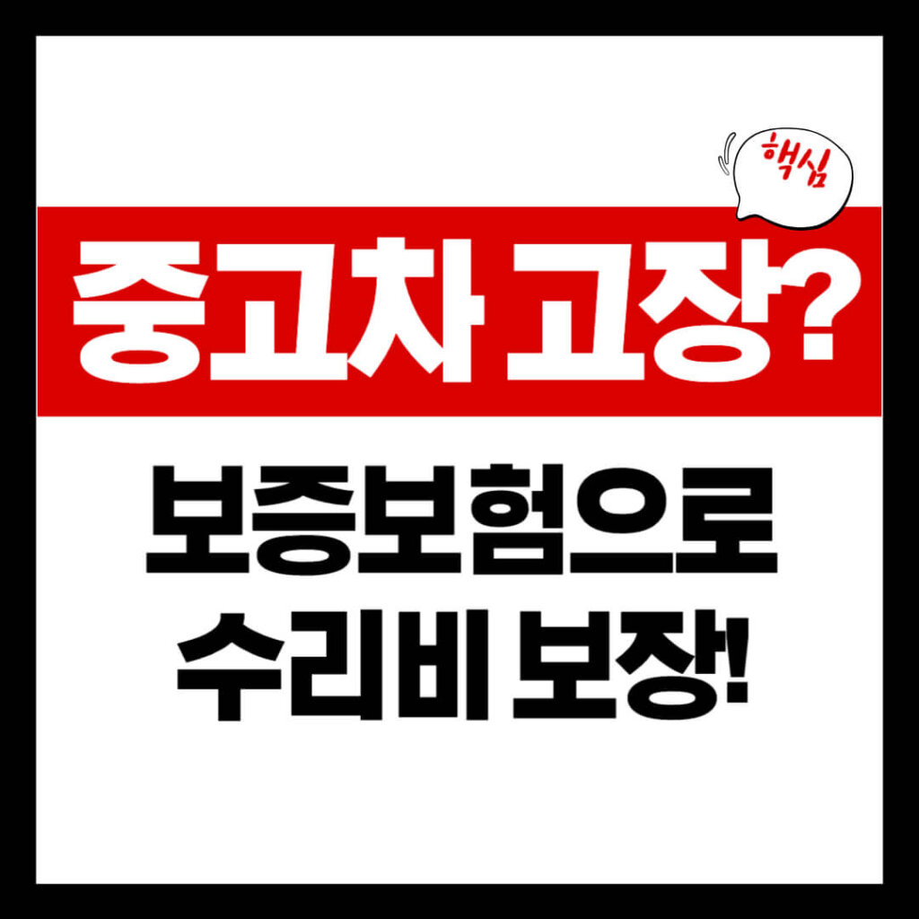 중고차 성능 보증보험 대표 이미지