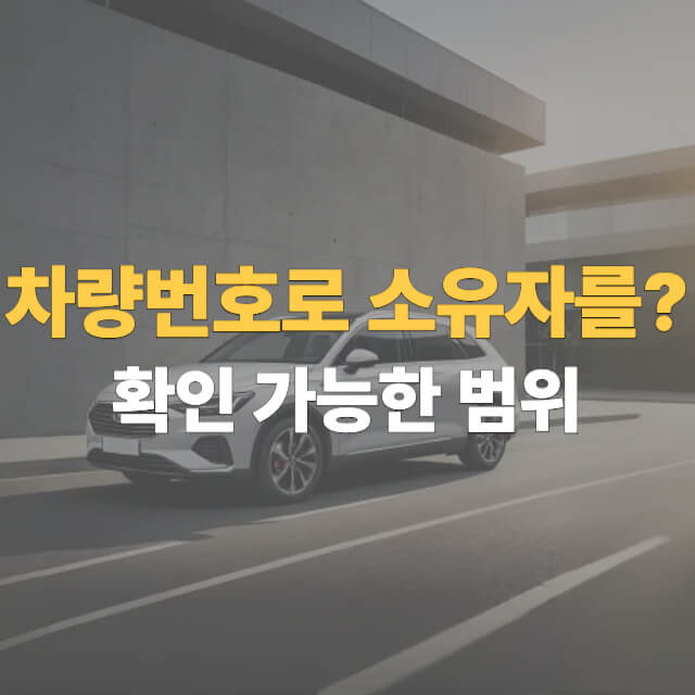 차량번호로 소유자확인 대표이미지